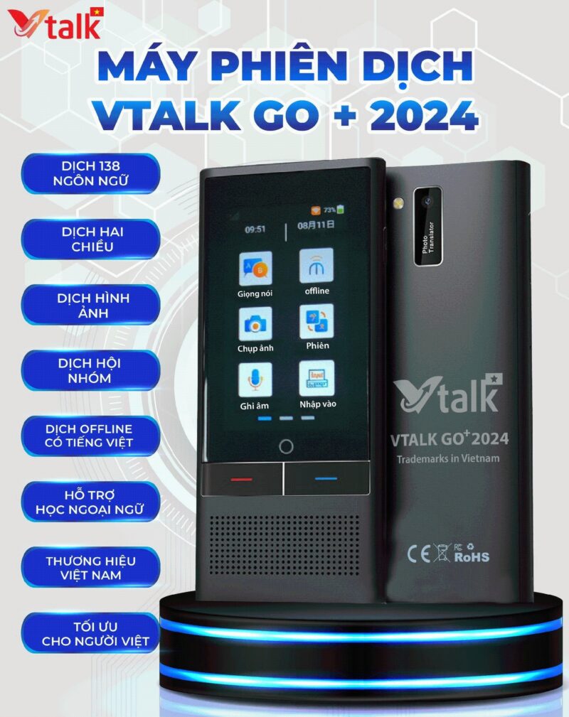 Máy Phiên Dịch VTalk Go+ 2024 - Máy Phiên Dịch Mang Thương Hiệu Việt Nam