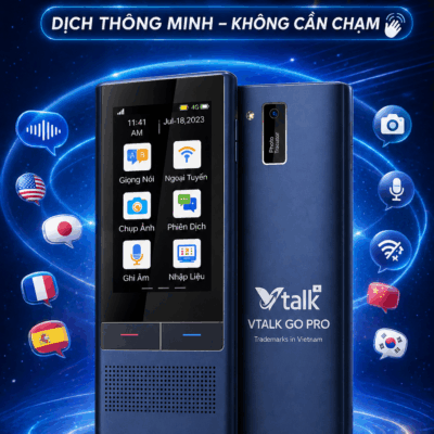 Máy phiên dịch VTalk Go Pro 2026 – Thương hiệu Việt tích hợp eSIM dùng toàn cầu