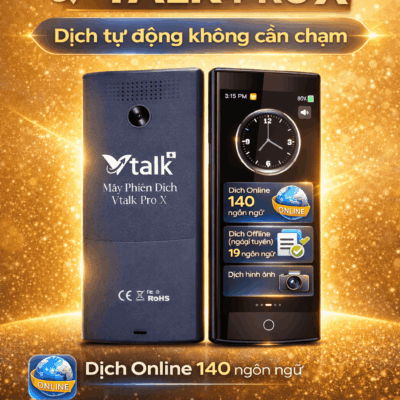 Máy phiên dịch Vtalk Pro X 2026 – Dòng cao cấp dịch không cần chạm
