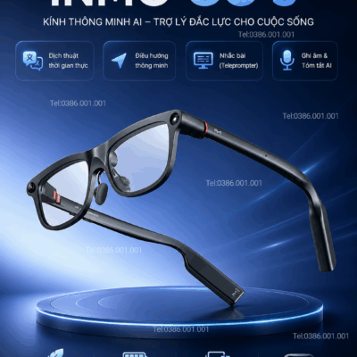 Kính phiên dịch INMO Go3 – Tích hợp AI cao cấp, hiển thị kép MicroLED & pin rời đột phá