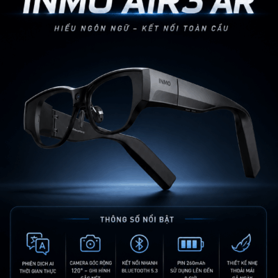 Kính Phiên Dịch INMO Air3 - Tích Hợp AI Theo Thời Gian Thực Hiển Thị Sắc Nét Với Màn Hình Sony Micro-OLED